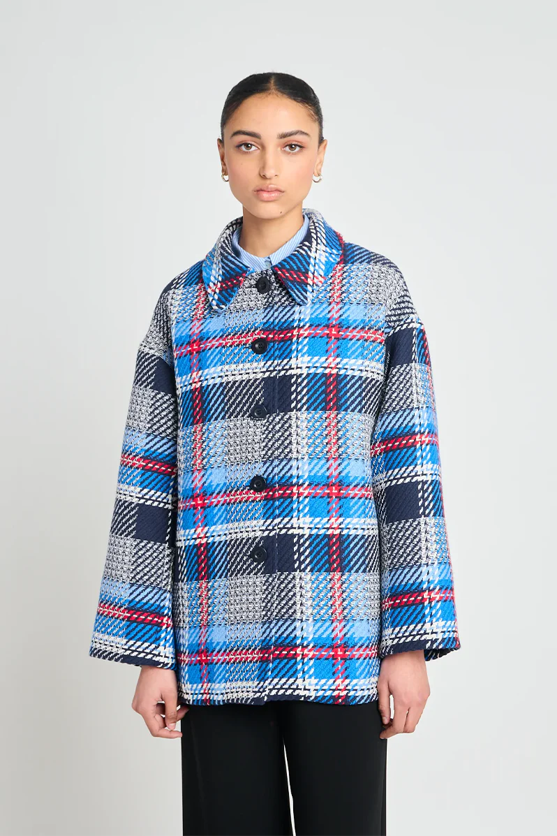 13th Floor Jacket - Navy Plaid - Image 3