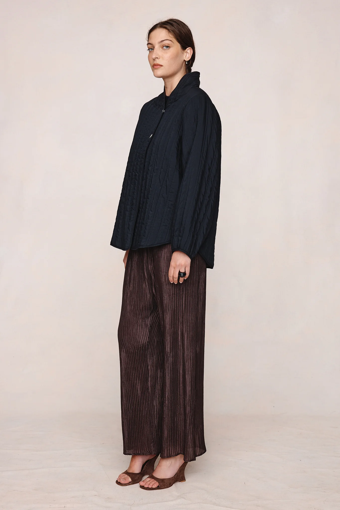 Agnes Jacket - Black / Tapenade - Image 3