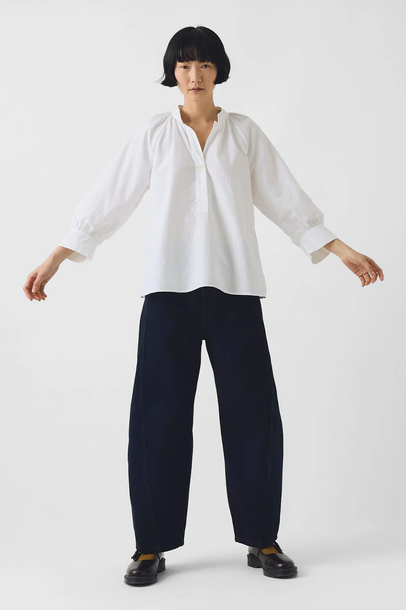 Catrin Cotton Oxford Easy Shirt - White - Image 3