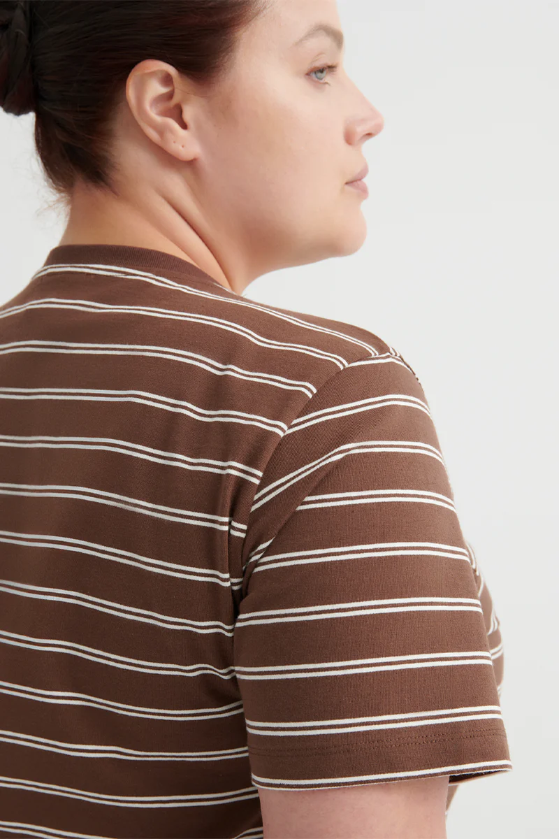 Classic Tee - Brown Stripe - Image 2