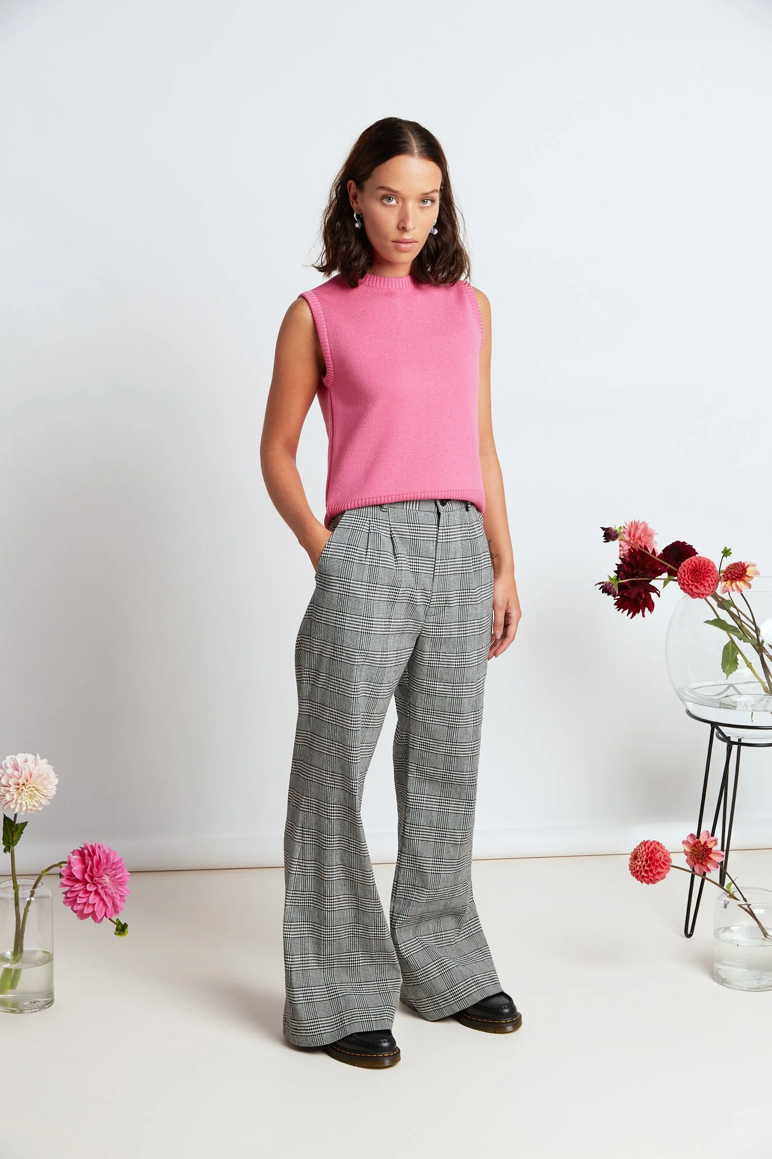 Davenport Flares - Black Mini Plaid - Image 3
