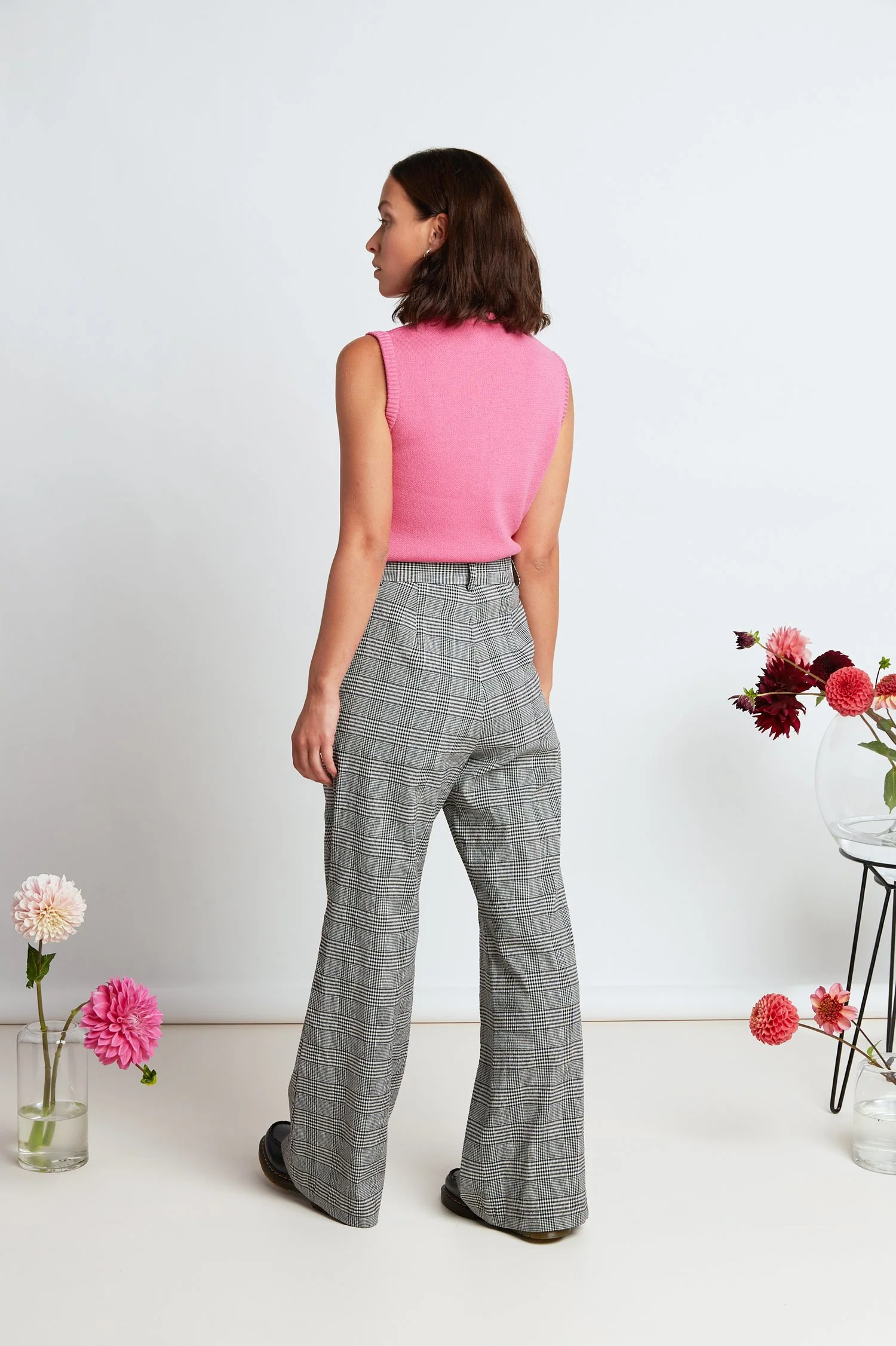 Davenport Flares - Black Mini Plaid - Image 5