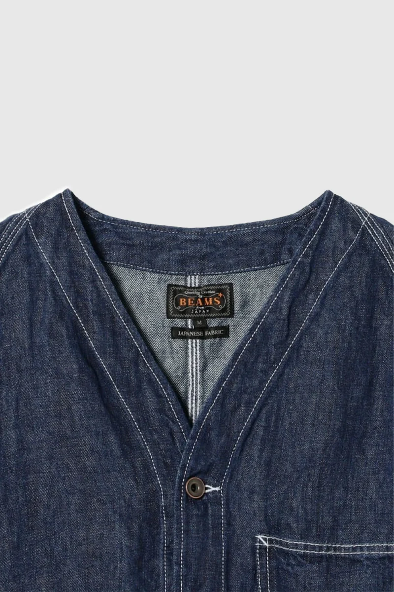 Engineer Jacket Twill Linen - Indigo - Image 3