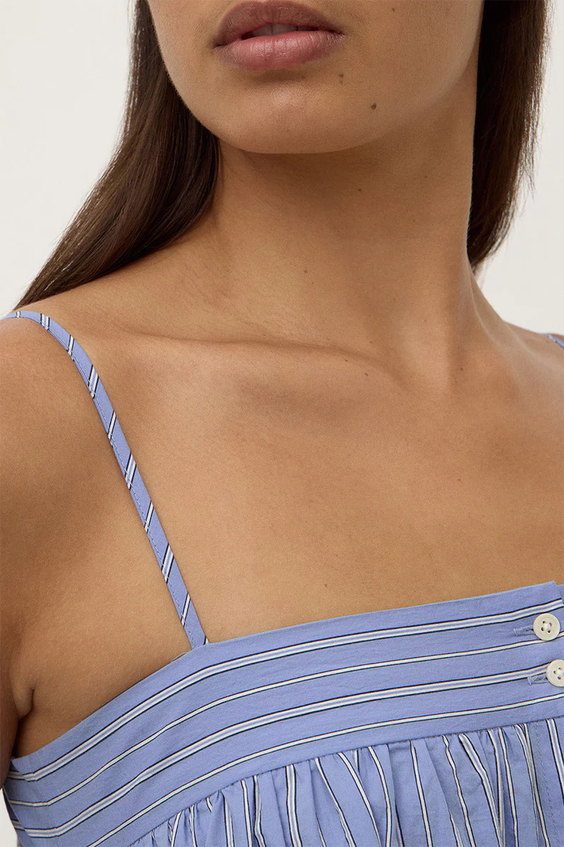 Erina Stripe Maxi Dress - Blue / White Stripe - Image 7