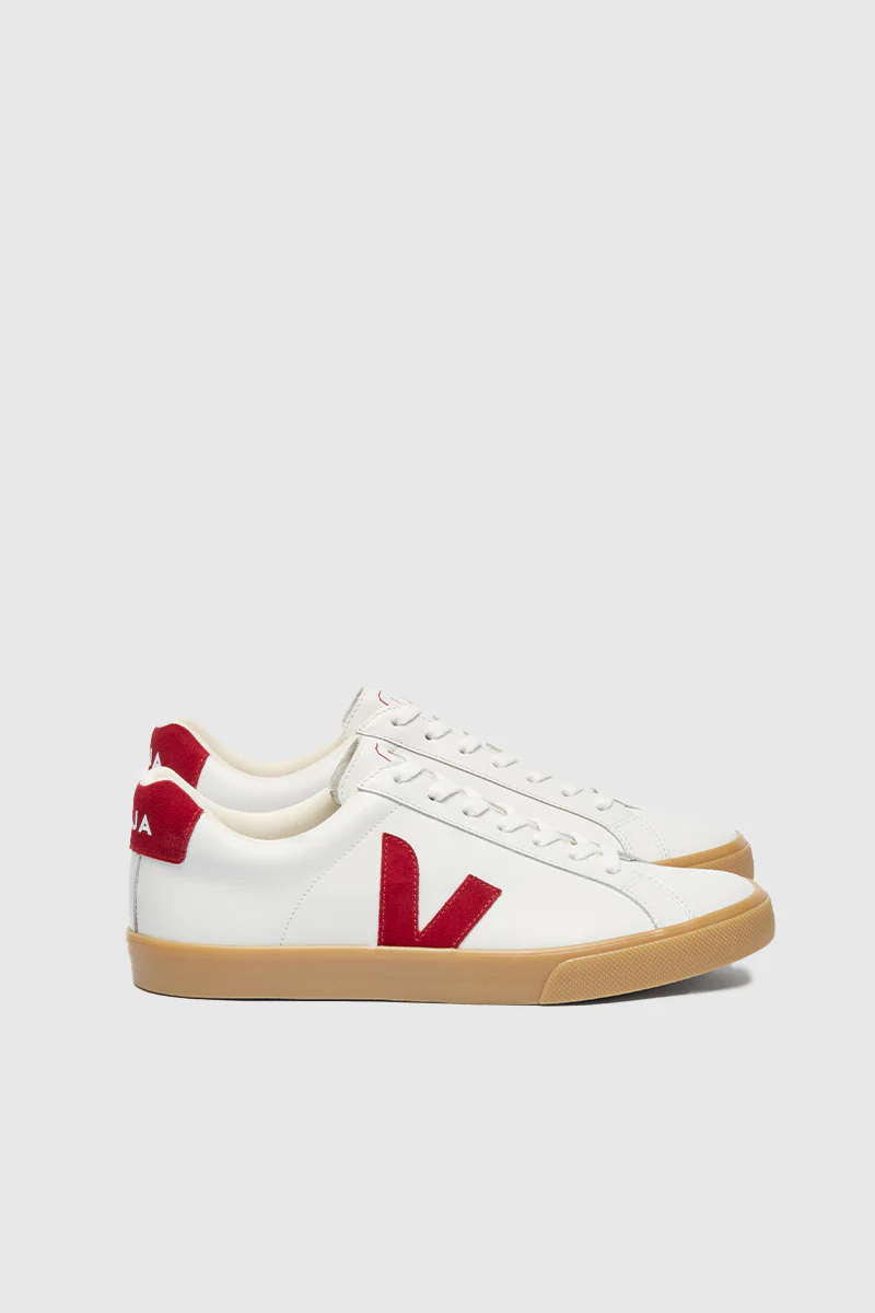 Esplar Logo Leather - White / Pepper / Natural