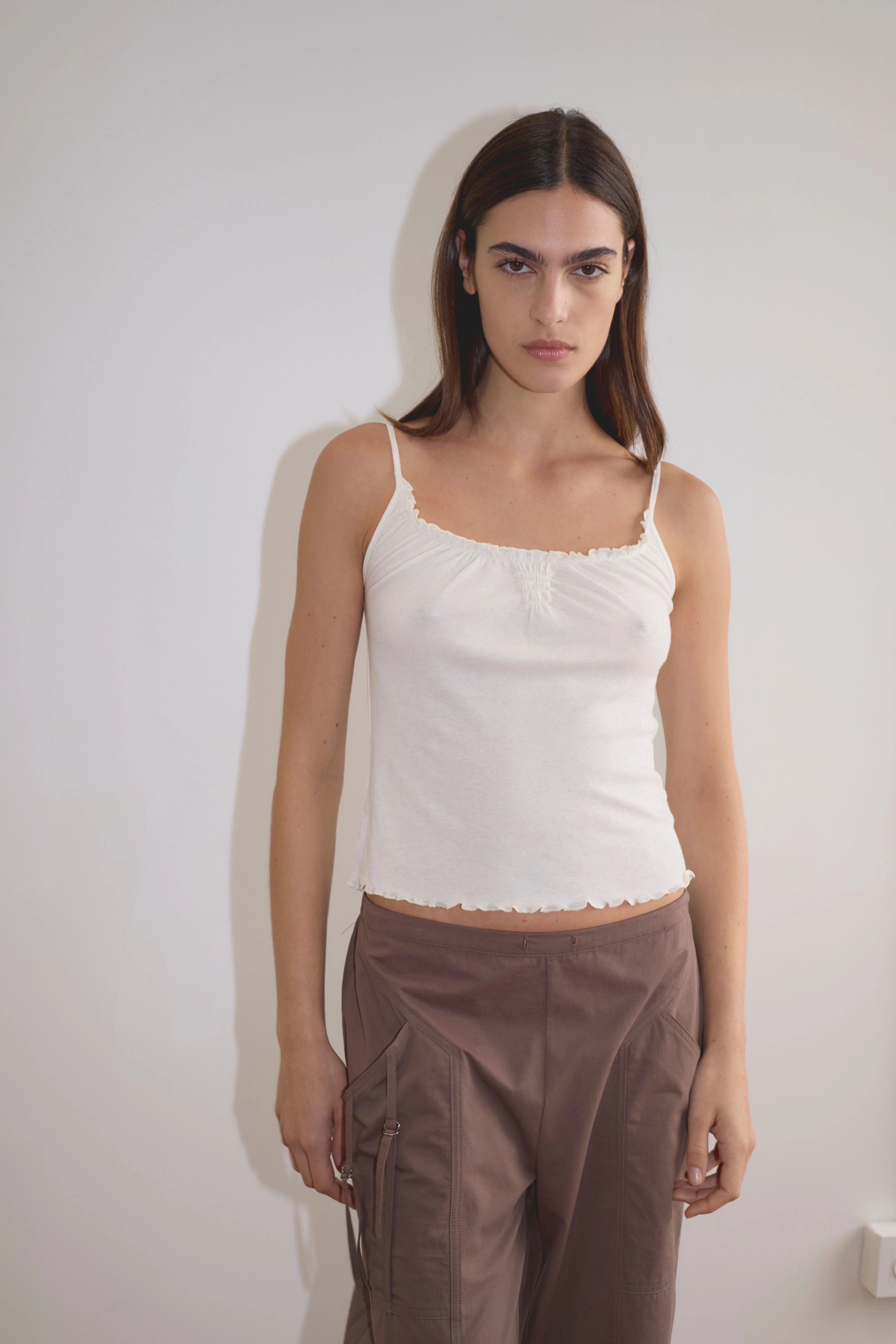 Flounce Tank - Cream - Image 3