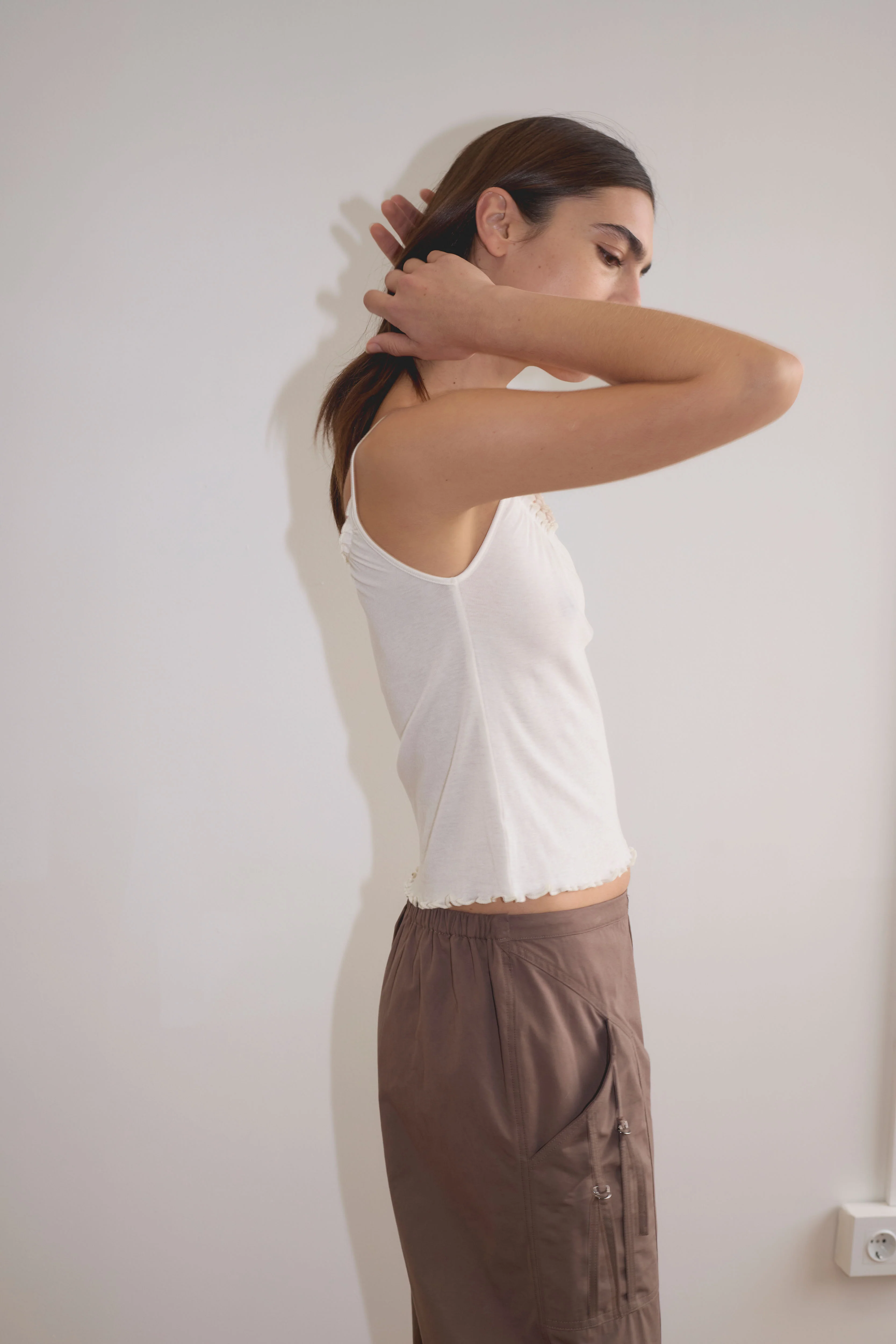 Flounce Tank - Cream - Image 4