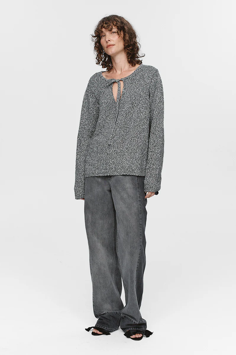 Gabrielle Jumper - Black / Ivory Melange - Image 3