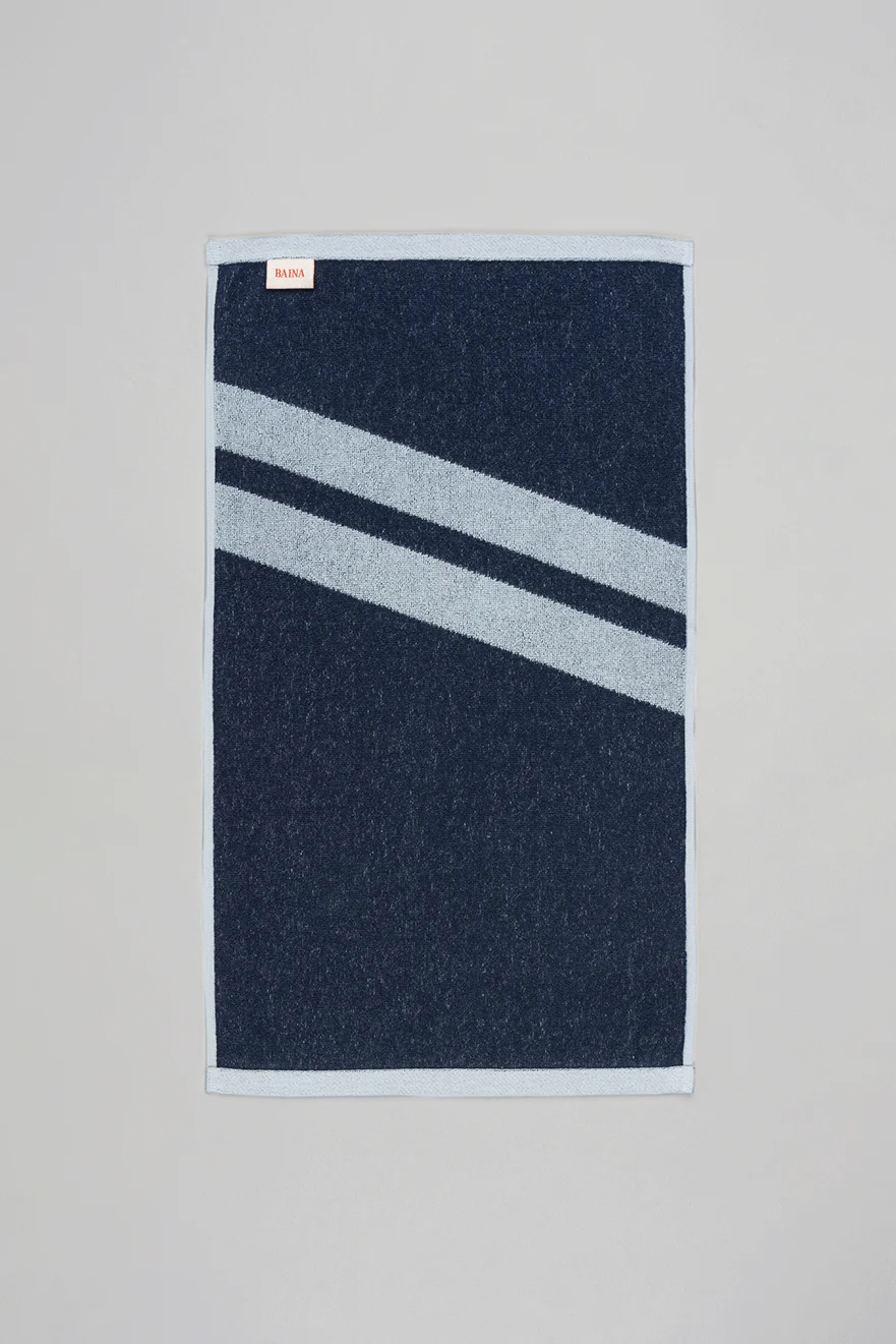 Hansen Hand Towel - Ink / Sky - Image 4