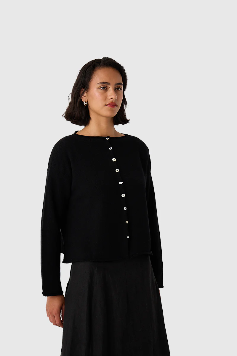 Heirloom Doll's Cardigan - Black - Image 4