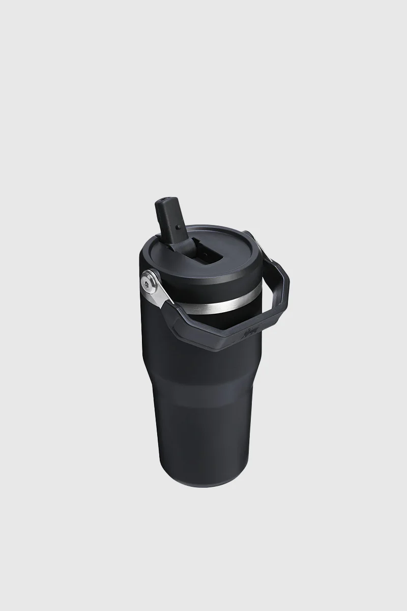 Iceflow Flip Straw Tumbler 591ml / 20oz - Black - Image 2