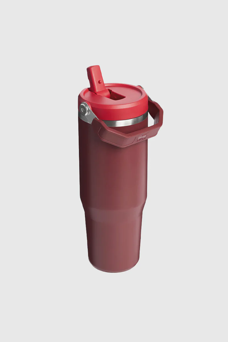 Iceflow Flip Straw Tumbler 885ml/30oz - Cranberry - Image 2