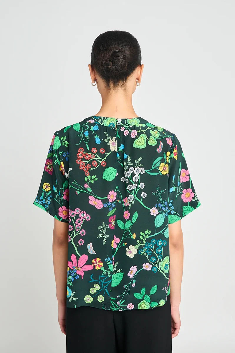 Interpretations Tee - Deep Green Floral - Image 5