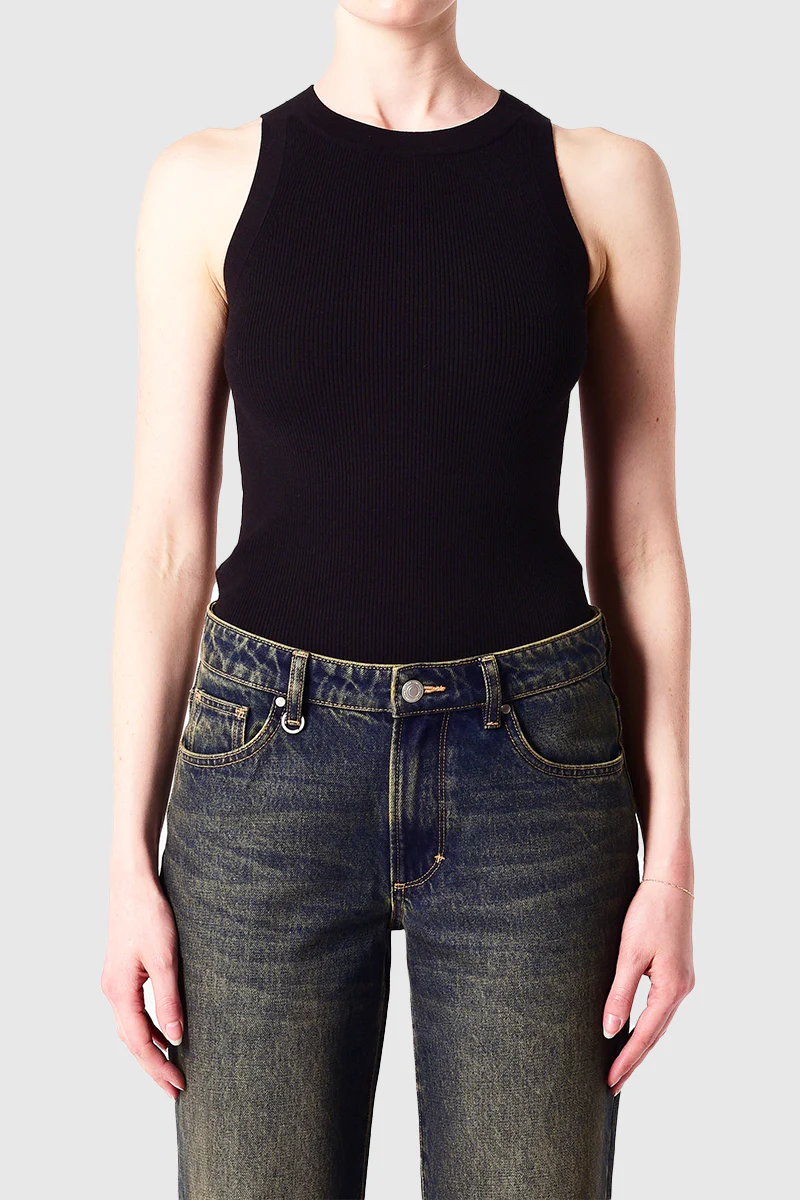 PM Knitted Singlet - Black - Image 5