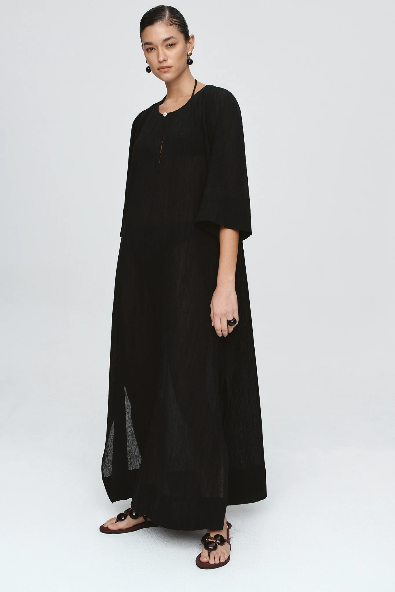 Kaftan - Black Crinkle - Image 4