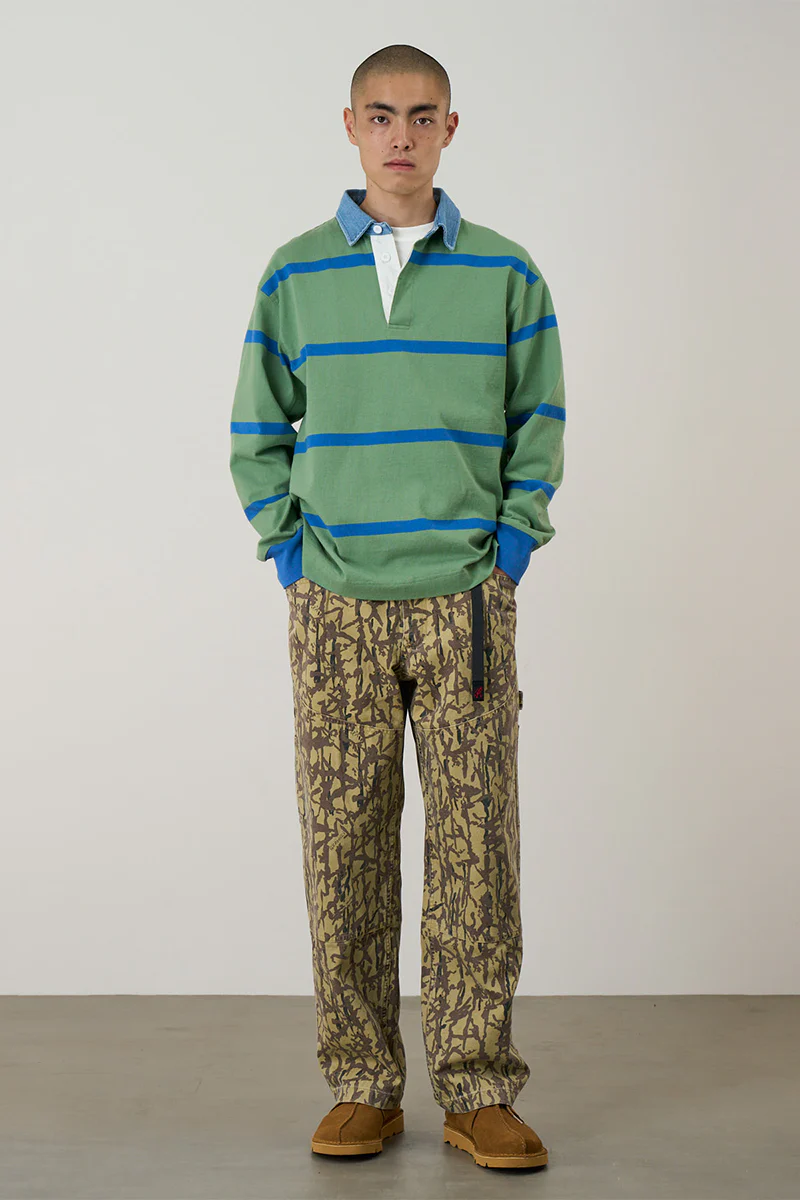 Langdon Rugby Shirt - Olive / Blue - Image 3