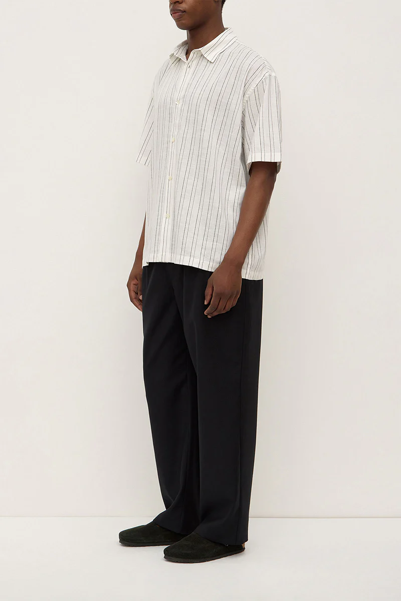 Liam Short Sleeve Shirt - Cream / Black - Image 2