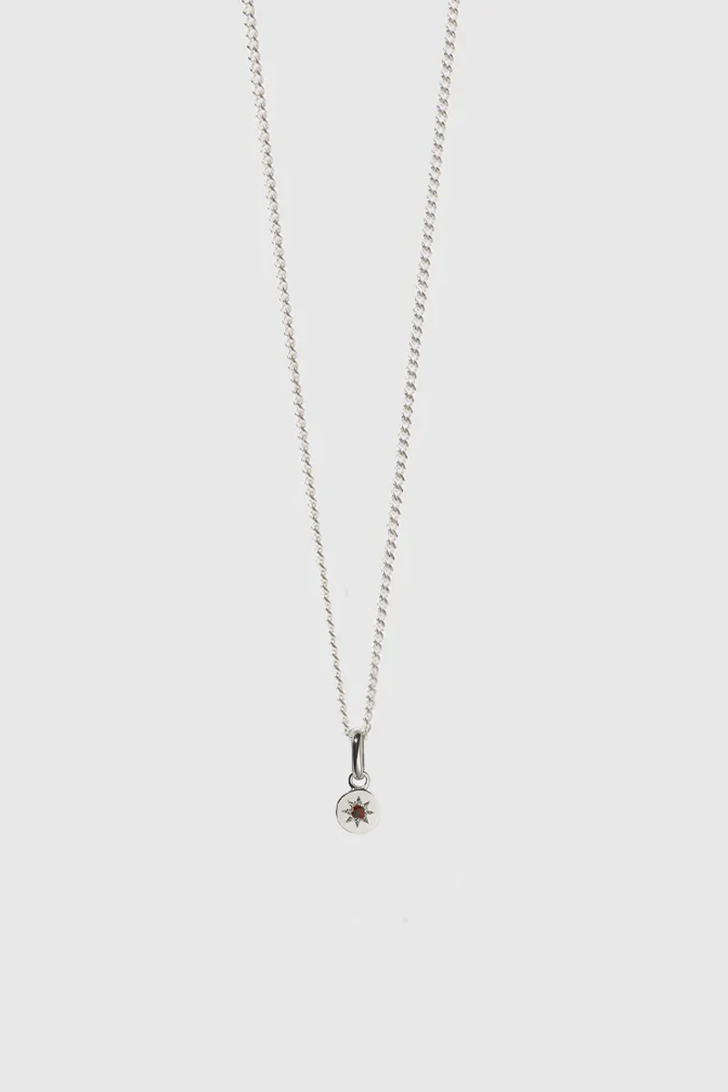 Lulu Necklace - Sterling Silver / African Garnet