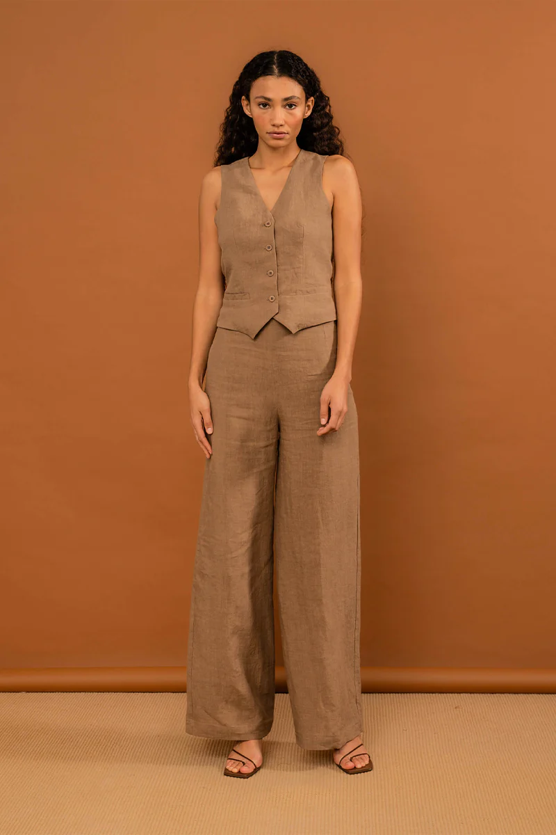 Marnie Waistcoat - Biscuit - Image 5