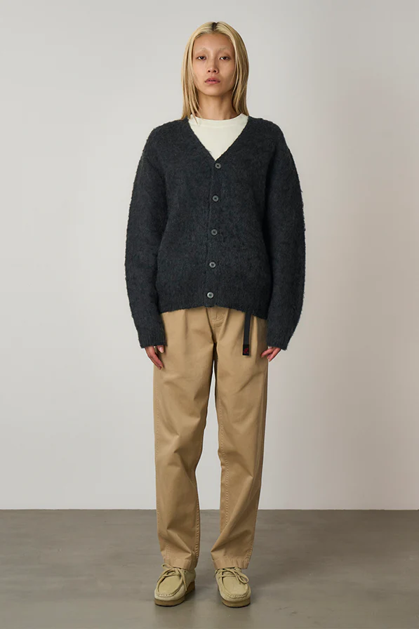 Mohair Cardigan - Charcoal - Image 2