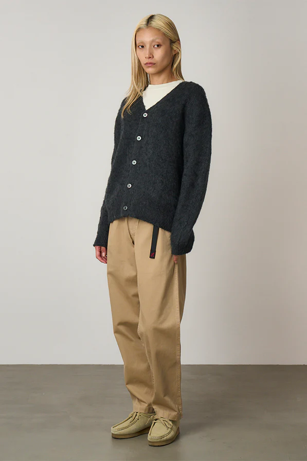 Mohair Cardigan - Charcoal - Image 4