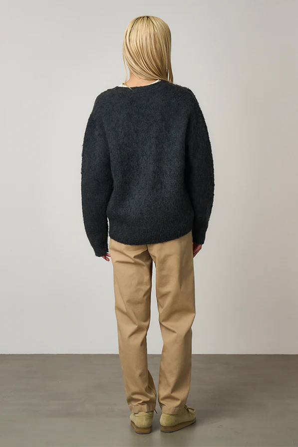 Mohair Cardigan - Charcoal - Image 5