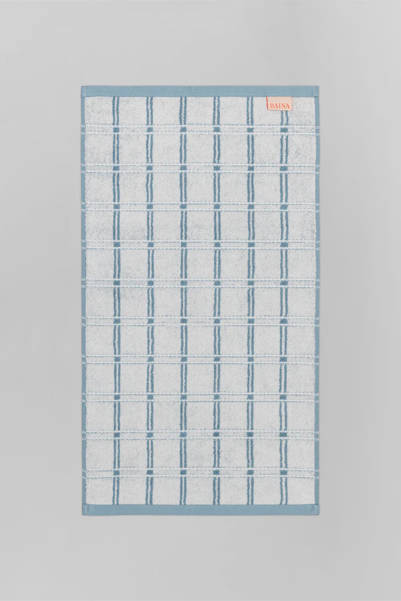 Ness Hand Towel - Celeste / Chalk - Image 4