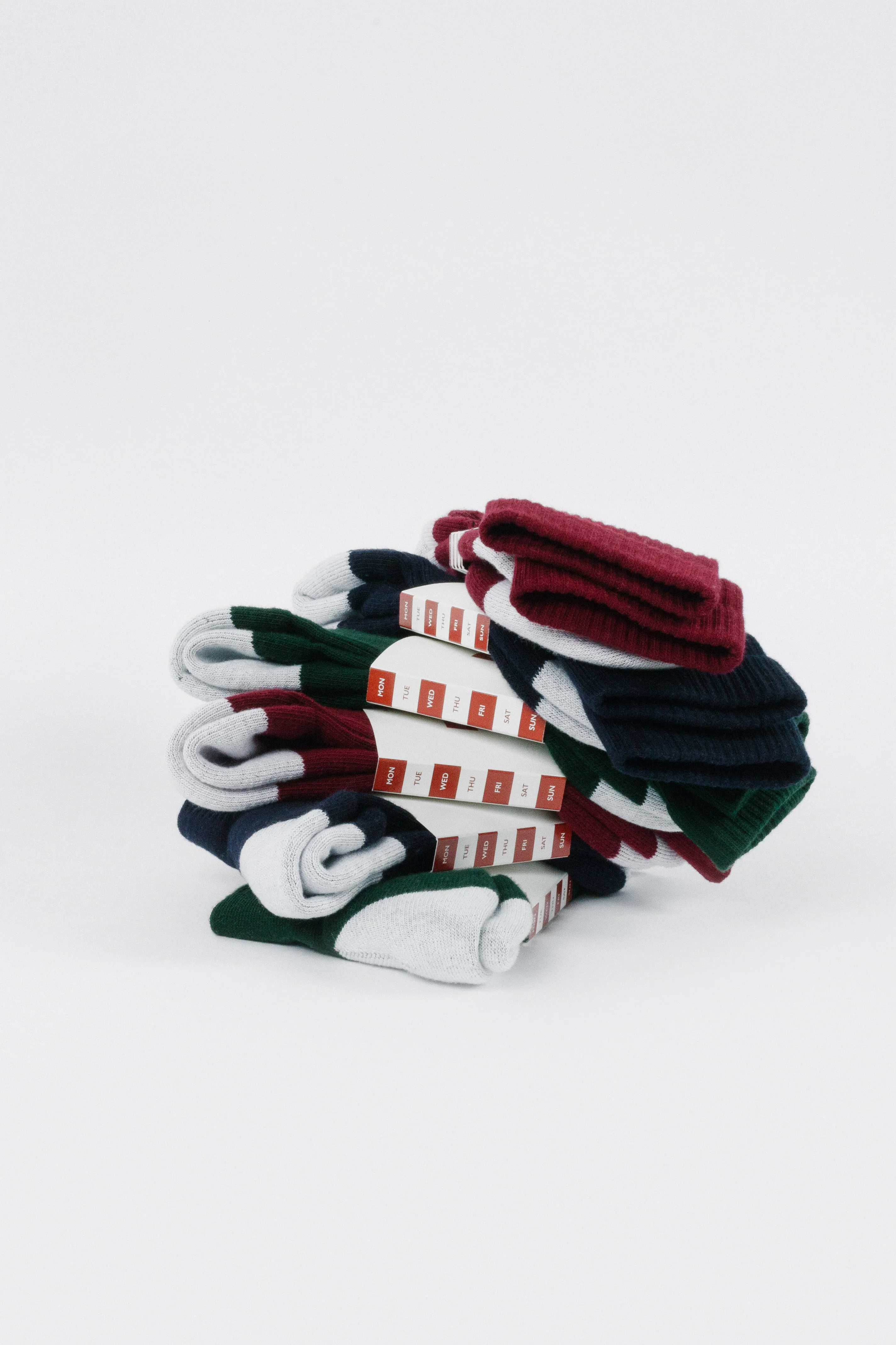 Cotton Athletic Crew - Bottle Green Stripe - Image 4