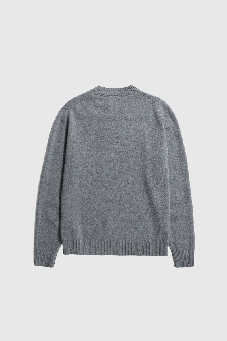 Norse Standard Merino Lambswool Sweater - Grey Melange - Image 4