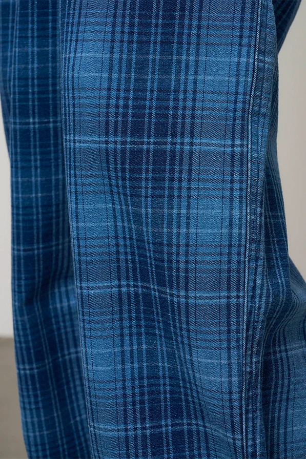 O.G. Denim Plaid Pant - Indigo Checkered Plaid - Image 9