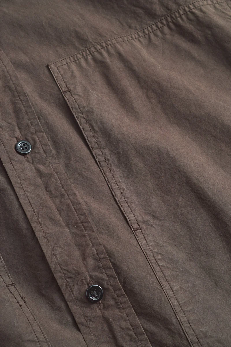 Ole Fatigue Cotton Tencel Shirt - Espresso - Image 5
