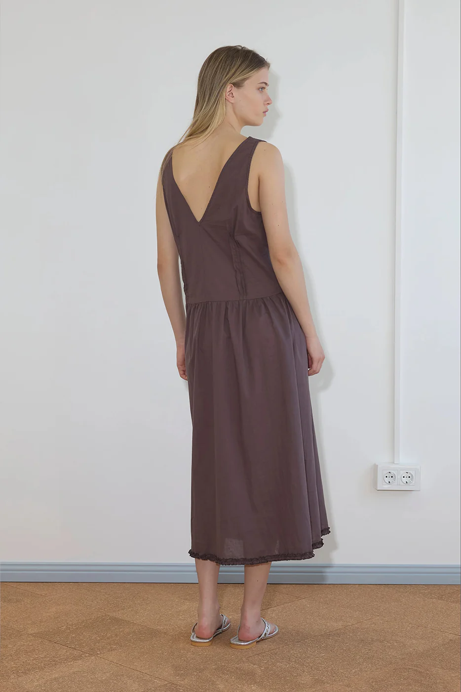Pintuck Dress - Raisin - Image 8