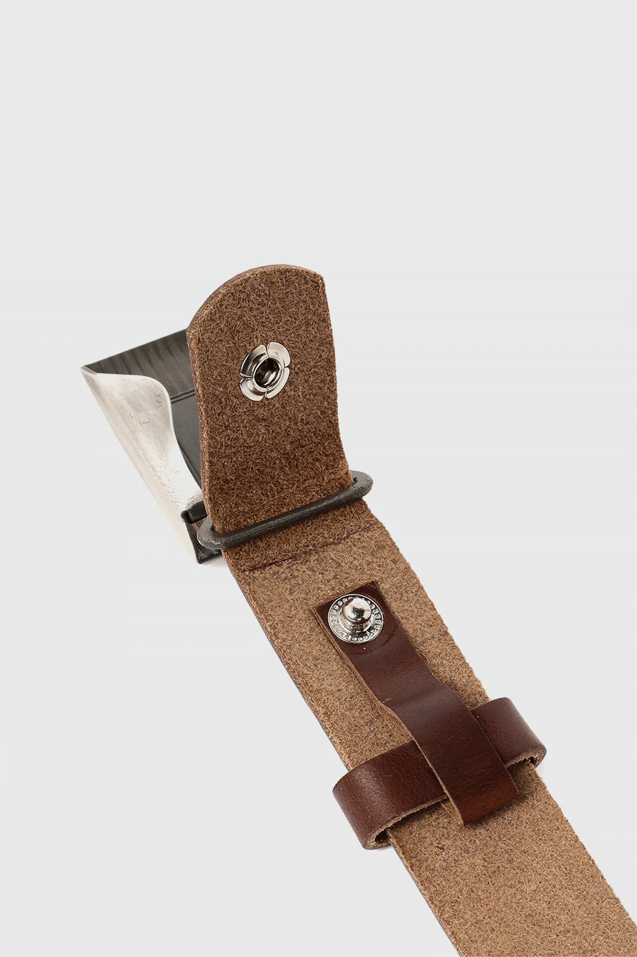 Plate Belt Horween Leather - Brown - Image 4