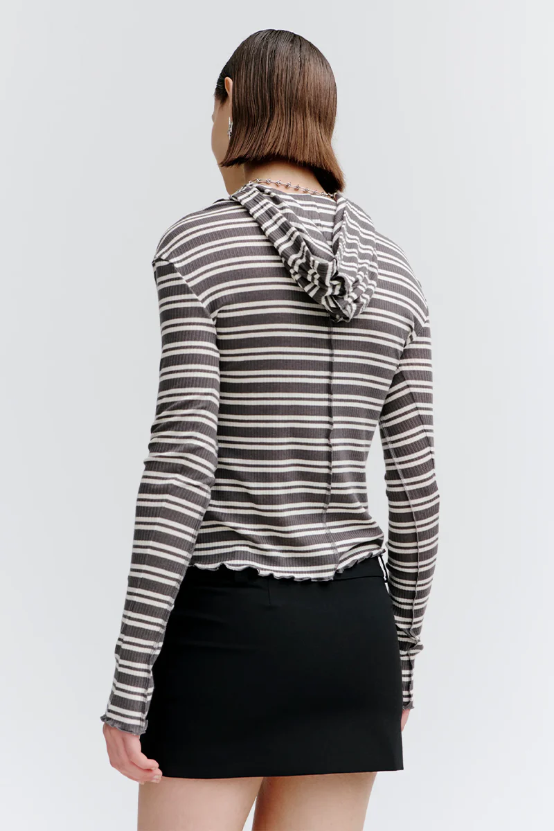Segment Hooded Top - Stripe - Image 4