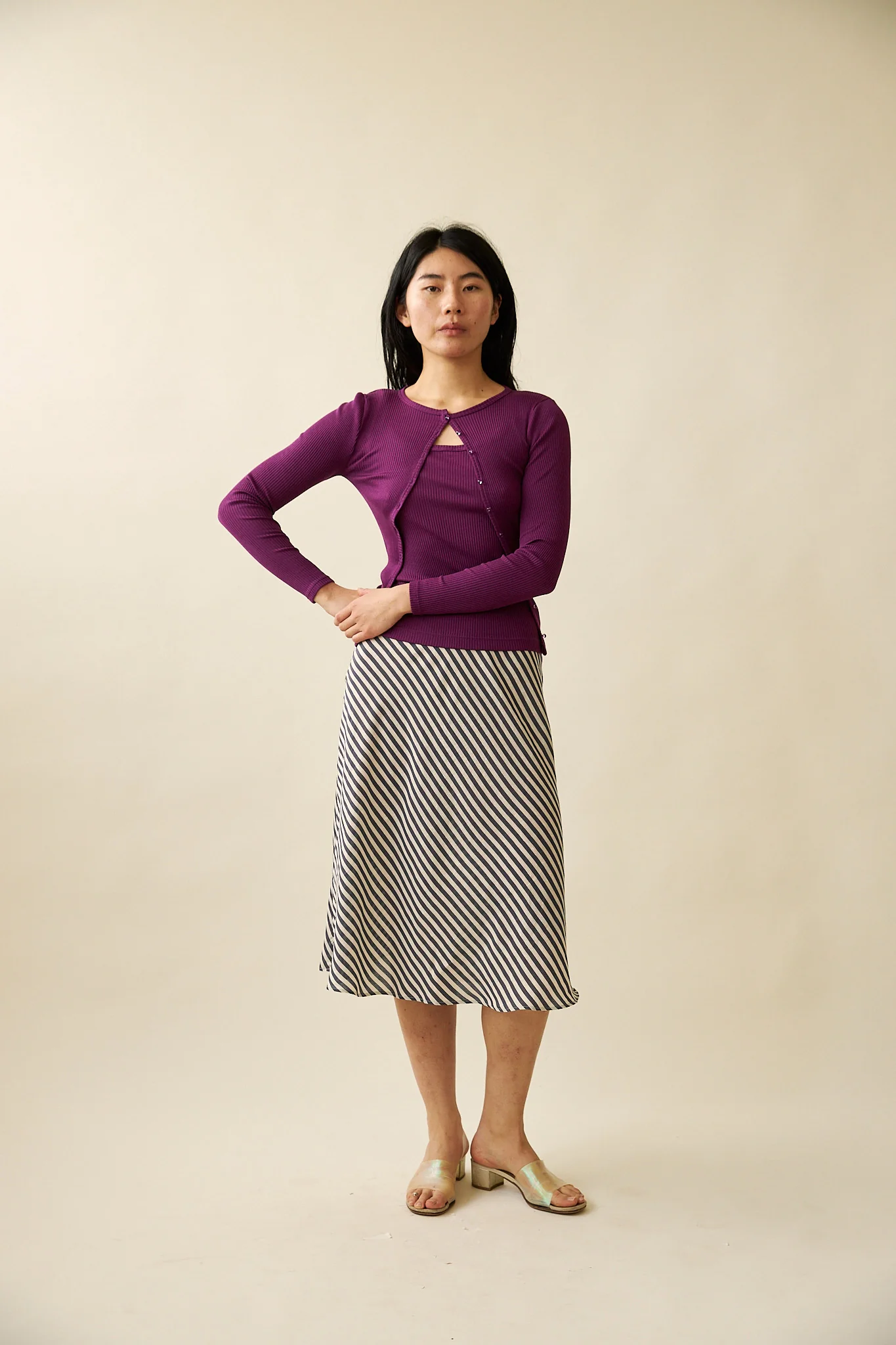 Slip Skirt - Midnight Stripe - Image 2