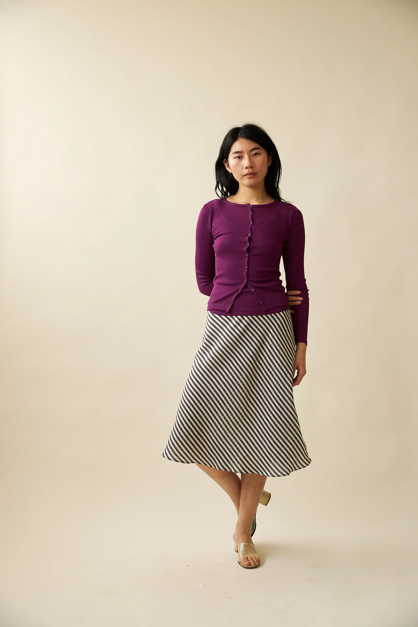 Slip Skirt - Midnight Stripe - Image 3