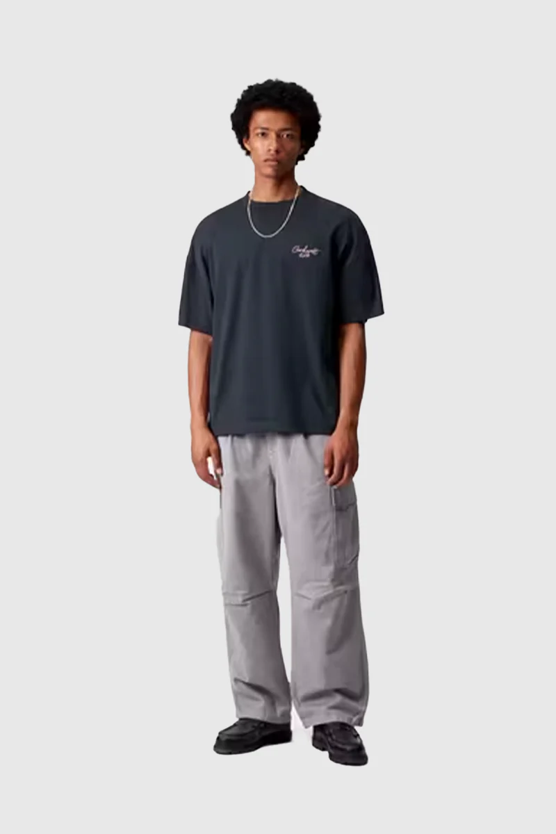 S/S Signature Script T-Shirt - Deep Night / Glassy Pink - Image 4