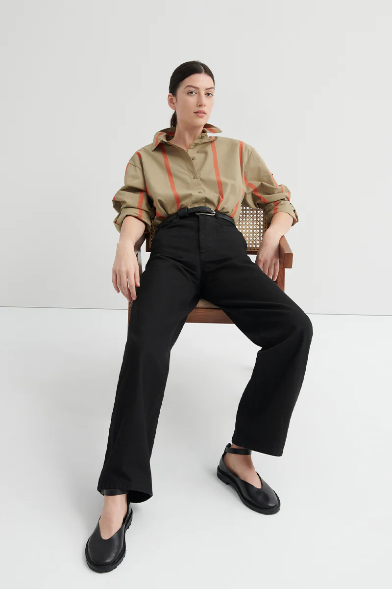 Straight Leg Jeans - Black Denim - Image 3