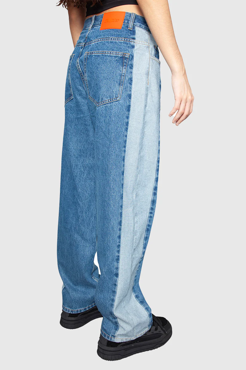 Super Loose - Blue Jeans with Side Panel - Image 6