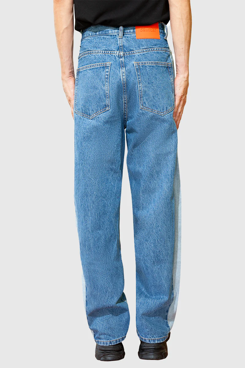 Super Loose - Blue Jeans with Side Panel - Image 9
