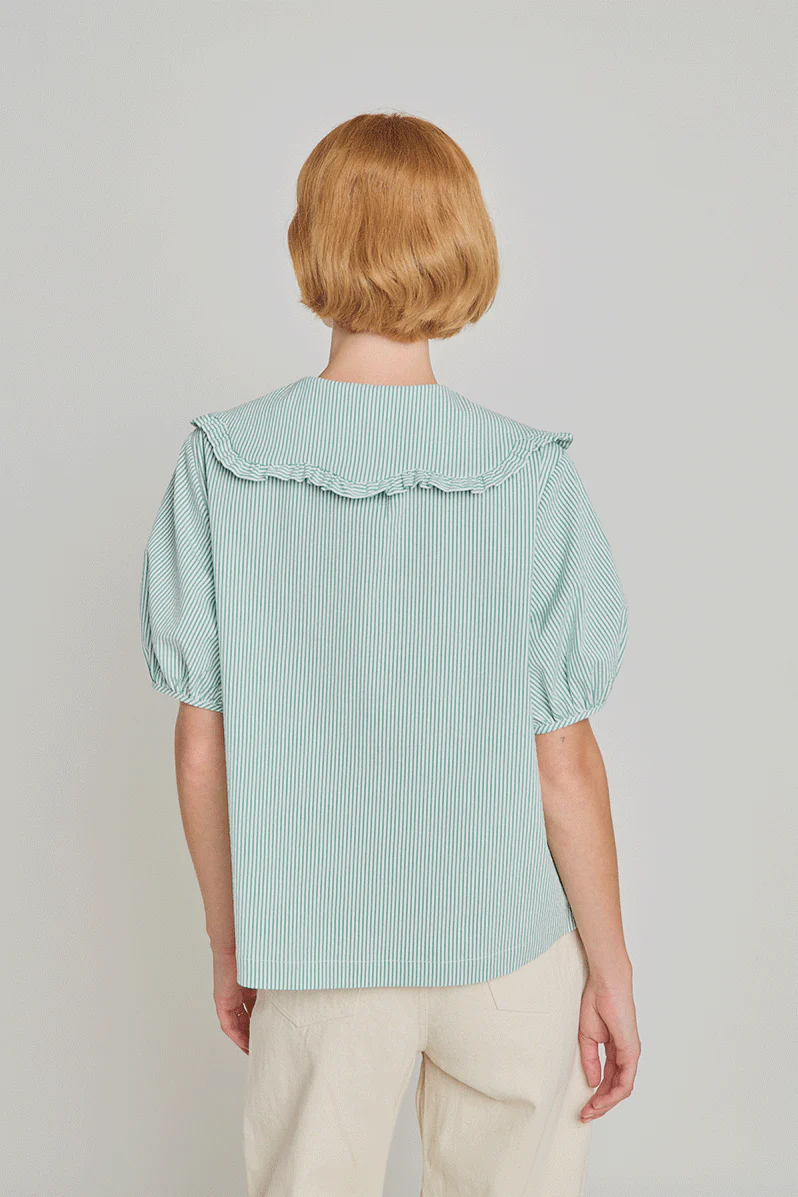 The Uncanny Blouse - Jade Seersucker - Image 3