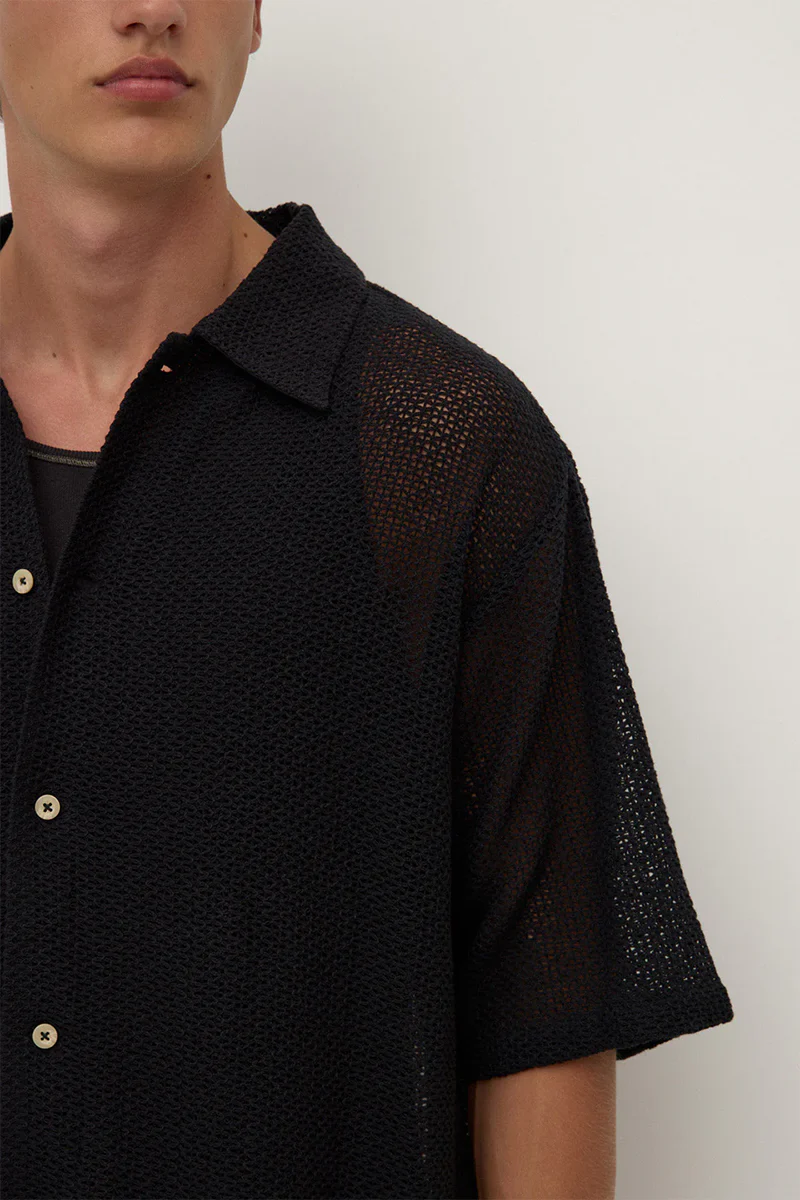 Tristan Short Sleeve Shirt - Black - Image 2