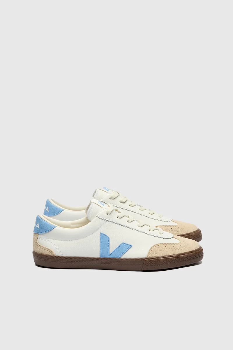 Volley O.T. Leather - White / Aqua / Bark