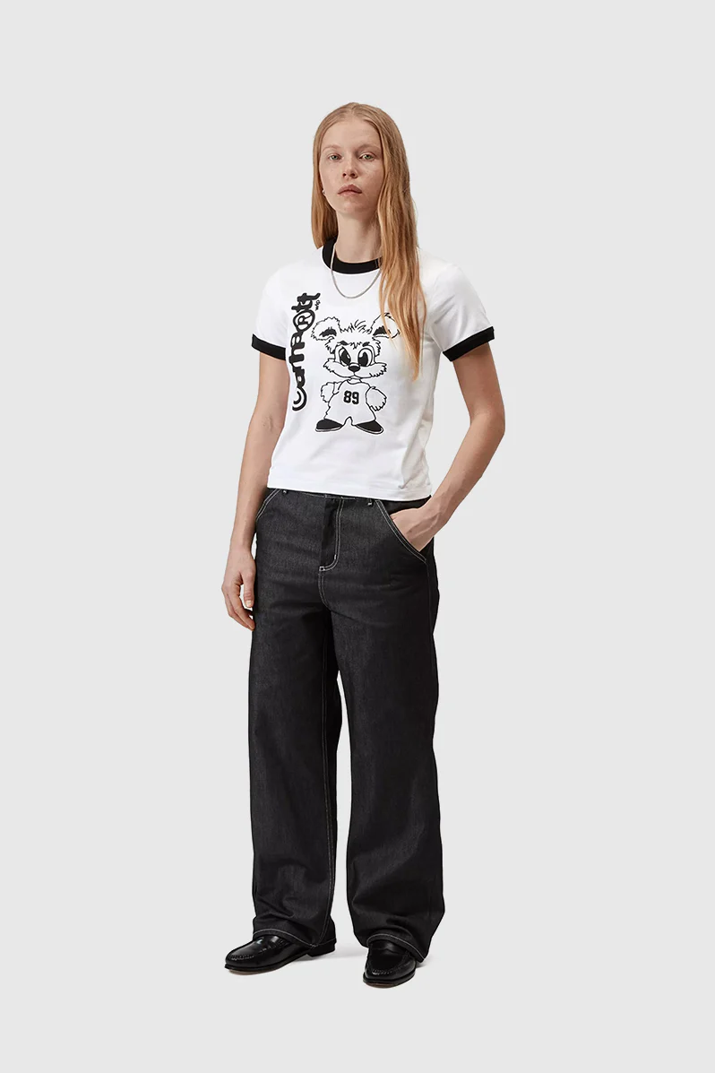 W S/S IP Ringer T-Shirt -  White / Black - Image 5